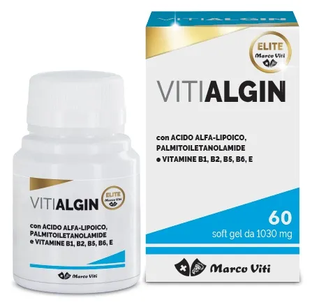 Marco Viti Vitialgin, 60 Perle da 1030 mg, Integratore con Acido Alfa-Lipoico, PEA e