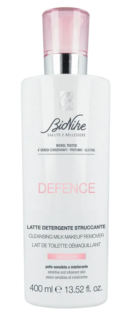 Bionike Defence - Latte Detergente Viso per Pelli Sensibili e Intolleranti, Struccante