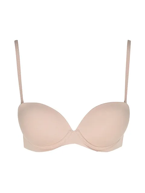 Calvin Klein Donna Reggiseno Push-up Spalline Rimovibili, Beige (Cedar), 2B