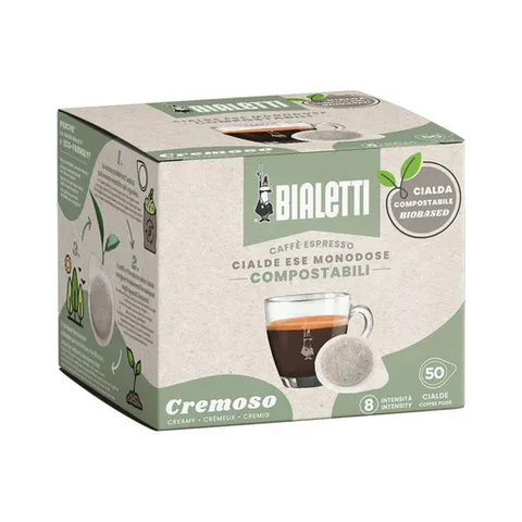 Bialetti Cialde Monodose, Box 50 pezzi, Cremoso