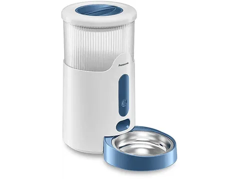 Panasonic CP-JNF01-W Dosatore di Cibo Smart per Animali, Mangiatoia Automatica per Gatti