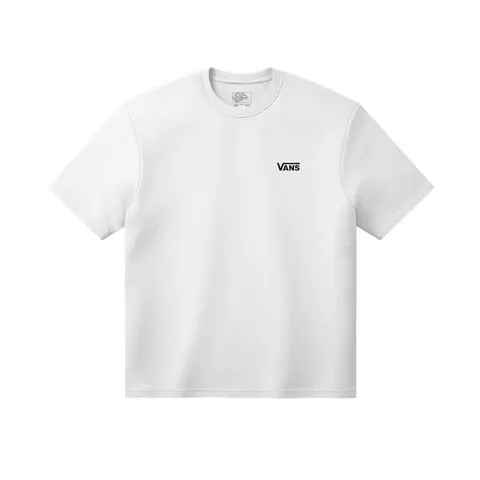 Vans Uomo T-Shirt con Logo sul Petto Sinistro, White, XL