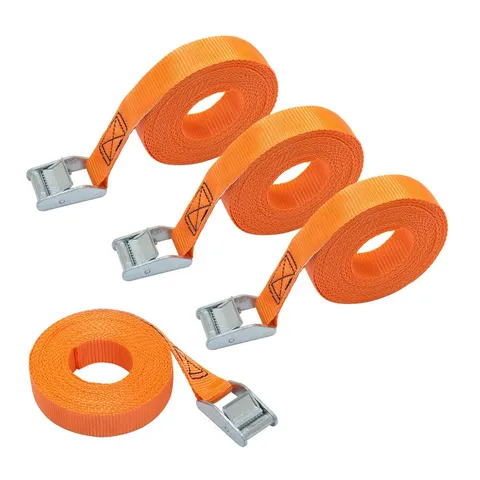Amazon Basics Cinghie di fissaggio, lunghezza 6 m, larghezza 25 mm, capacità di carico