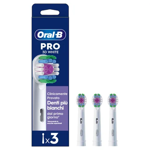 Oral-B Pro 3D White Testine (3 pezzi)