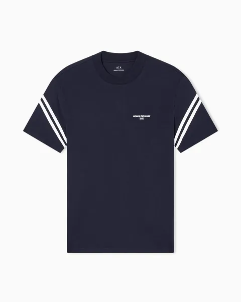Armani Exchange Maglietta da Uomo con Logo, Navy Scuro, M