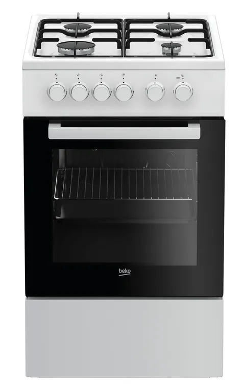 Beko - FSS52020DW - Cucina 50x60, Forno Elettrico Statico + Piano con 4 bruciatori a gas