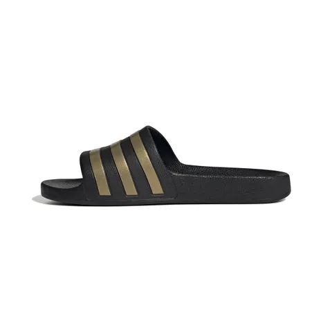 adidas Unisex - Adulto Adilette Aqua Slides Slipper, Core Black / Gold Metallic / Core Black, 46 EU