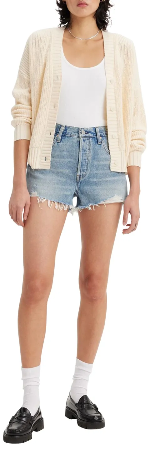 Levi's 501 Original Shorts, Pantaloncini di jeans Donna, Finitura Vaguale, 38W
