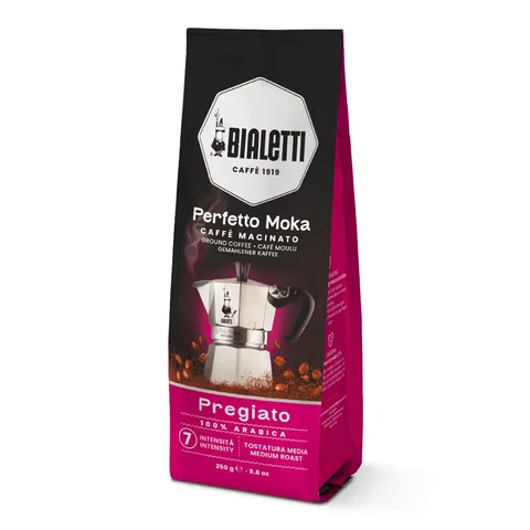 Bialetti Perfetto Moka Caffè Macinato, Delicato - 1 x 250 gr