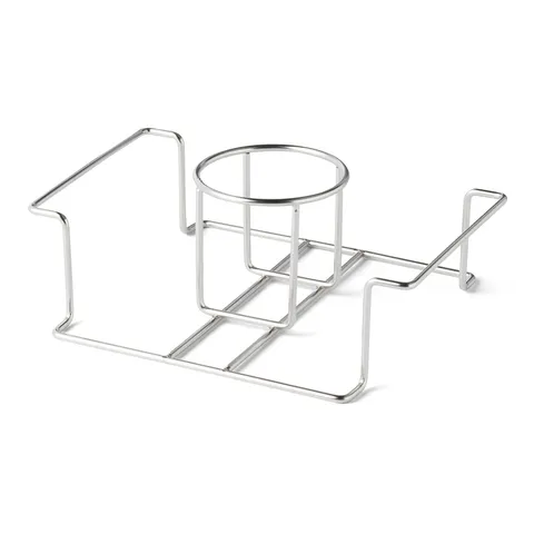 Amazon Basics, Supporto per Beer Can Chicken, Argento, 1 Pezzo
