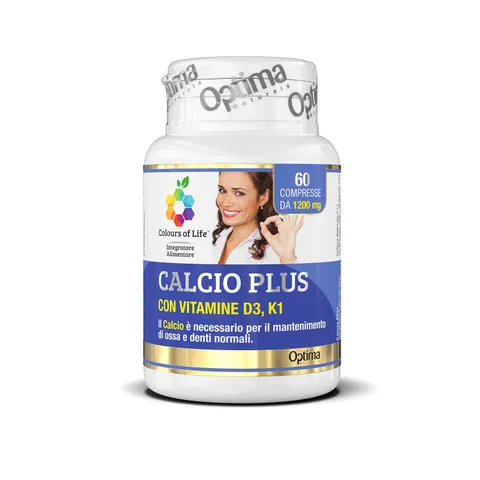 Calcio Plus - Integratore di Calcio - per Mantenimento di Ossa e Denti - Senza Glutine