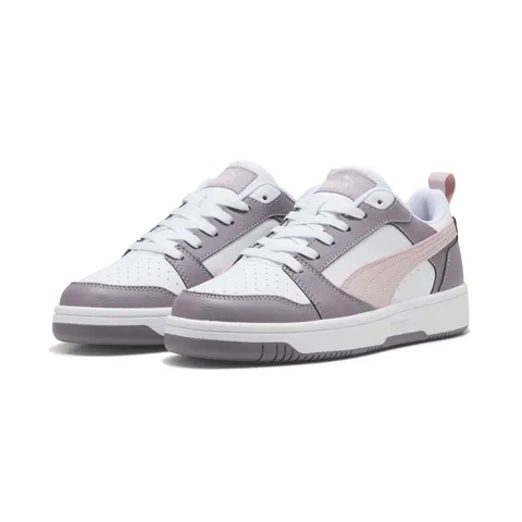 Puma Rebound V6 Low, Sneaker Unisex - Adulto, White Mauve Mist Plum Jam, 42.5 EU
