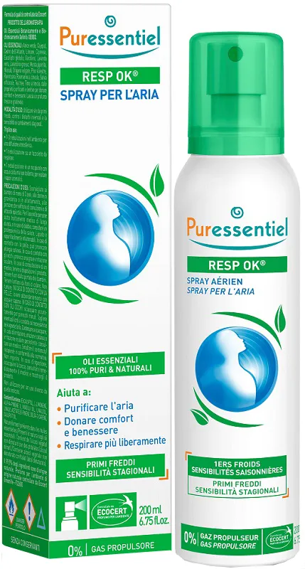 Puressentiel Spray per l'Aria Resp Ok con 19 Oli Essenziali 200 ml