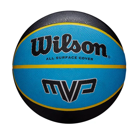 Wilson Pallone da Basket, MVP, Nero/Blu, Misura 7, Gomma, Uso all'Interno e all'Esterno