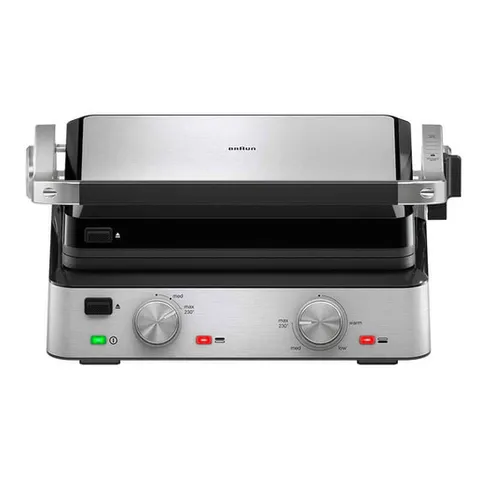 Braun MultiGrill 7 CG7020, Griglia Elettrica con 2 Termostati Elettronici Indipendenti, 3