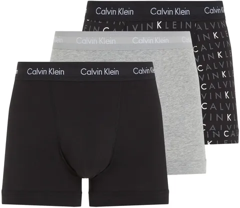 Calvin Klein Uomo Pantaloncini Boxer Confezione da 3 Intimo, Multicolore (Black/Grey Heather/Subdued Logo), S