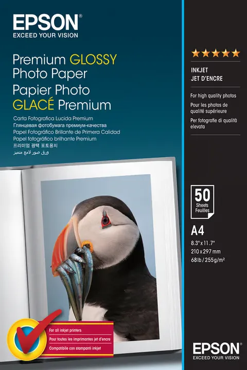 Epson Premium Carta Fotografica A4, 255 g/m², 50 fogli