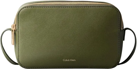 Calvin Klein LV04F3276G - Borsa per fotocamera allungata con logo foil da donna, taglia unica, colore: beige