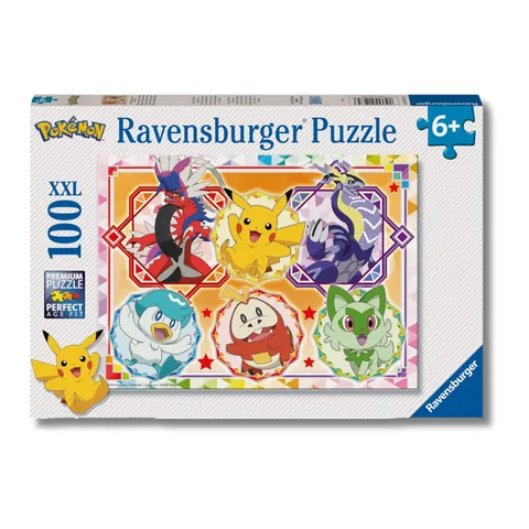 Ravensburger - Puzzle Pokémon, 100 Pezzi XXL - Puzzle Bambini 6 Anni, Collezione Pokémon