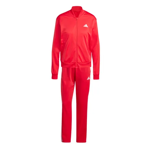 adidas Donna Essentials 3-Stripes Track Suit, pure ruby/white, XXL