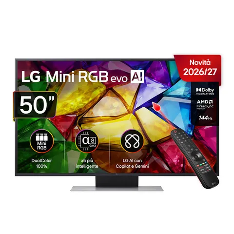 LG Mini RGB 50" Serie MRGB87, Smart TV 4K DualColor 100%