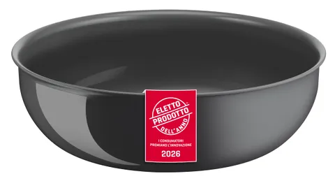 Lagostina Ingenio Vivissima, Wok in Ceramica Antiaderente Ø26 cm Utilizzabile con Manico