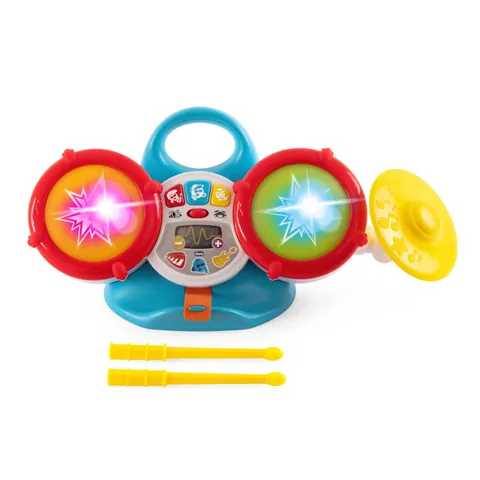 Chicco La mia Prima Batteria, Gioco Musicale elettronico, Due Tamburi e Un cimbalo,2