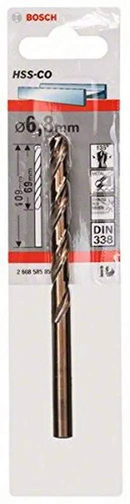Bosch 2608585857 Punta per Metallo, Nero, 6.8 mm