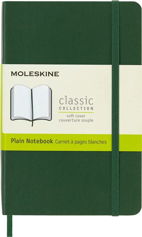 Moleskine Classic Notebook, Taccuino con Pagine Bianche, Copertina Morbida e Chiusura