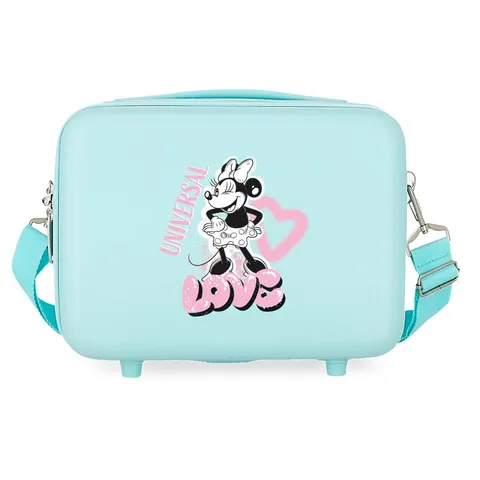 Trousse da toilette adattabile Disney Minnie Cuore Turchese 29x21x15 cm ABS rigido 9.14L