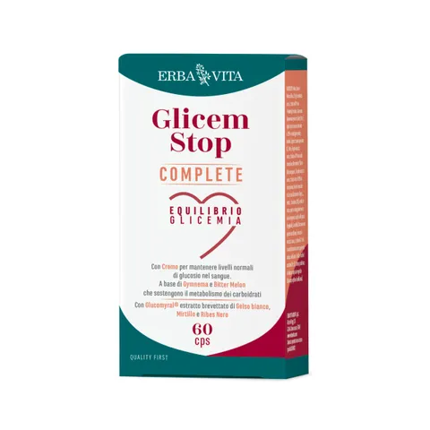 ERBA VITA Glicem Stop Complete integratore alimentare a base di Glucomyral estratto