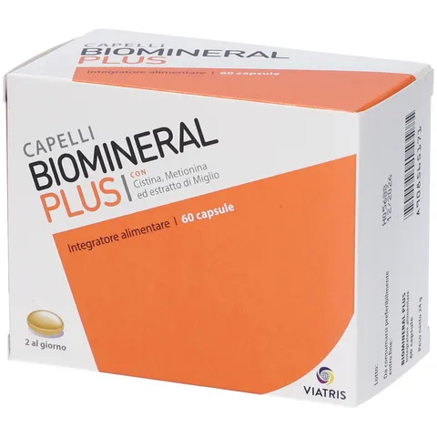 Biomineral Plus Capelli, 60 Compresse, Integratore per Capelli con Cistina, Metionina