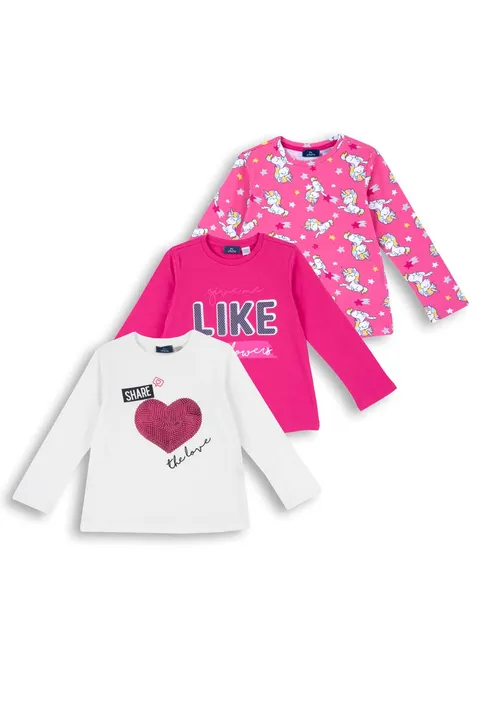 Chicco Set T-shirt Manica Lunga Bambine e ragazze a Manica Lunga in Cotone NOS