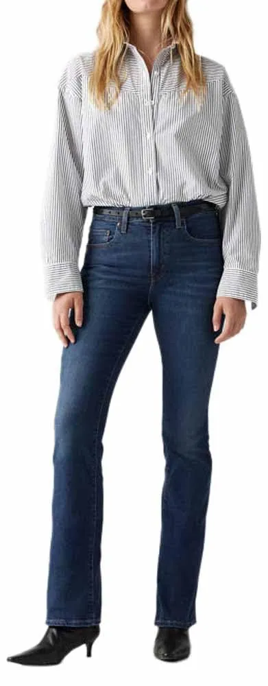 Levi's 725 High Rise Bootcut, Jeans Donna, Blu ( Blue Wave Dark ), 26W / 30L