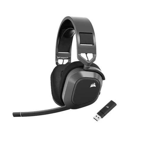 Corsair HS80 MAX Cuffie Gaming Multipiattaforma Senza Fili - Grigio Acciaio