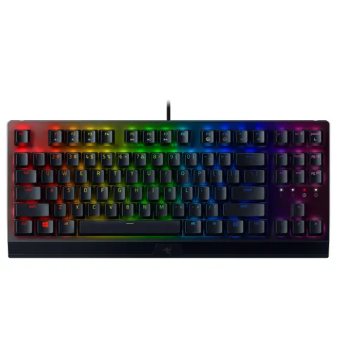 Razer BlackWidow V3 Tenkeyless (Interruttore Verde) - Tastiera da Gioco Meccanica Compatta (Interruttori Clicky, Fattore di Forma Compatto, Tasti Programmabili) QWERTY Layout US | Nero