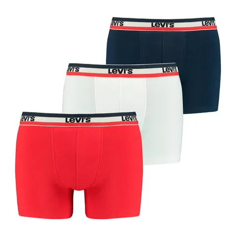 Levi's Boxer, Boxer Uomo, Bianco/Blu/Rosso, M