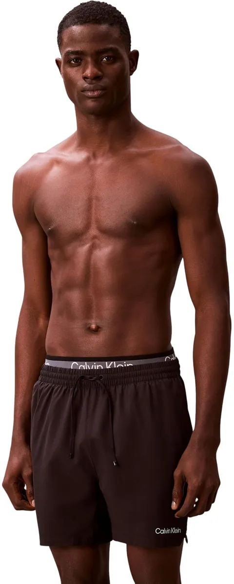 Calvin Klein Uomo Pantaloncino da Bagno Medium Drawstring con Coulisse, Nero (Black), 3XL