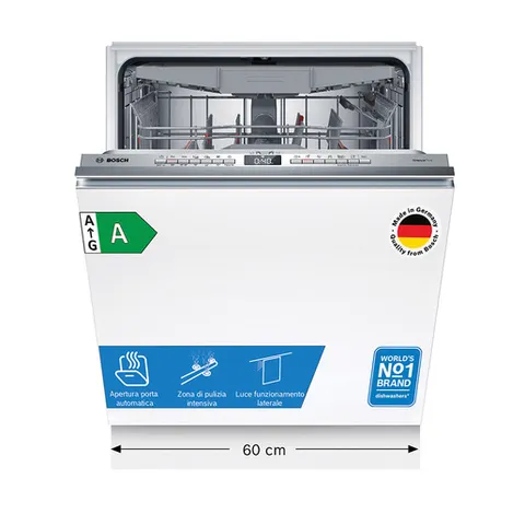 Bosch SMH4ECX27E Serie 4, Lavastoviglie smart da incasso a scomparsa totale, 14 coperti