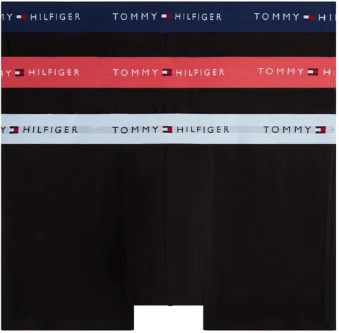 Tommy Hilfiger Uomo Pantaloncini Boxer Confezione da 3 con Fascia con Logo, Multicolore