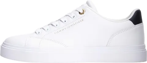 Tommy Hilfiger Donna Sneakers con Suola Preformata Feminine in Pelle, Bianco (White/Space