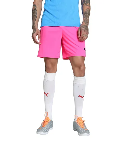 Puma teamGOAL Shorts - Pantaloncini in Maglia Adulti Unisex, Fluro Pink PES-Puma Black