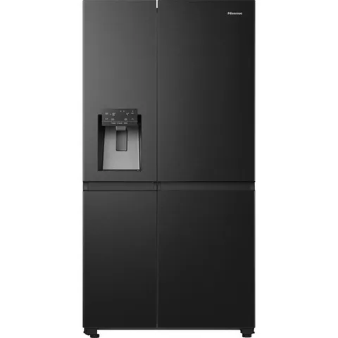 Hisense RS818N4TFE Frigorifero Side By Side, 632 L, Classe E, Black Inox, Display Touch
