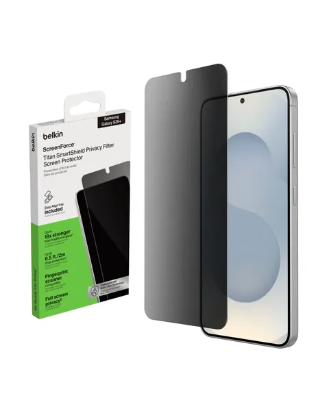 Belkin ScreenForce Titan SmartShield Pellicola Privacy per Samsung Galaxy S26+, Pellicola