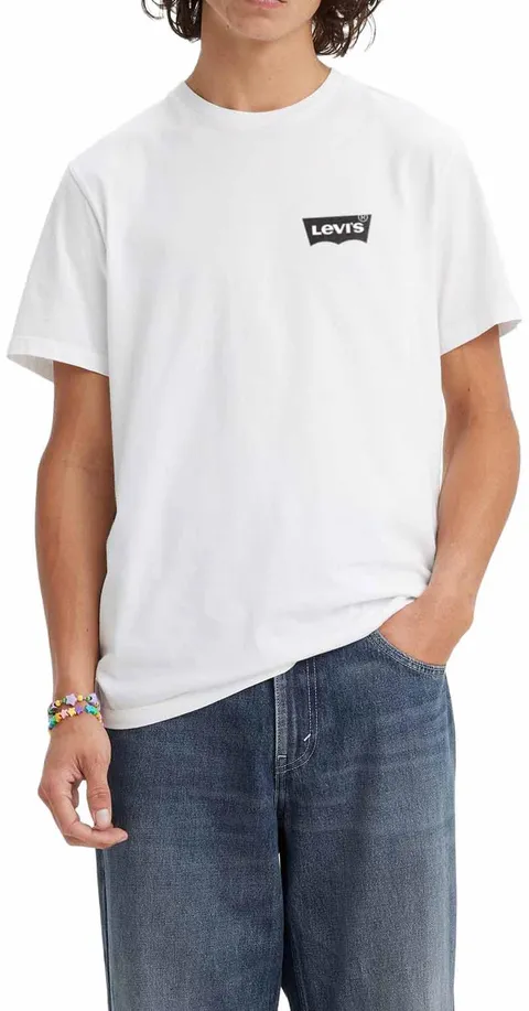 Levi's Graphic Crewneck Tee T-Shirt, Color BW White +, XXL Uomo