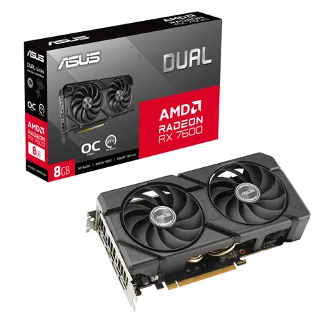 ASUS Dual Radeon RX 7600 EVO OC Edition, Scheda Grafica 8 GB GDDR6, fino a 2715 MHz nella