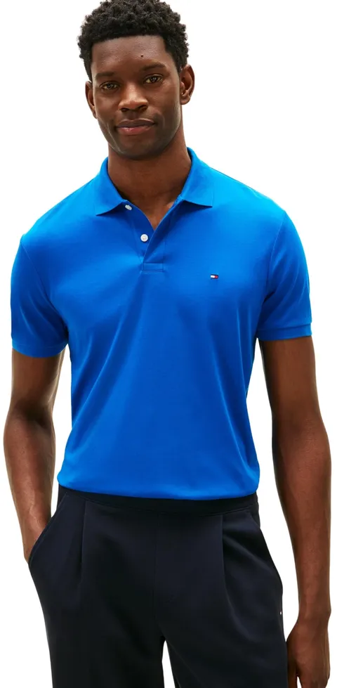 Tommy Hilfiger Polo da Uomo in Cotone Liquido Reg stagionale MW0MW39994 S/S, Blu, L, Blu