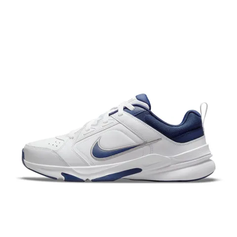 Nike Defy all Day, Scarpe da Ginnastica Uomo, Bianco/Midnight Navy-Mtlc Argento, 43 EU