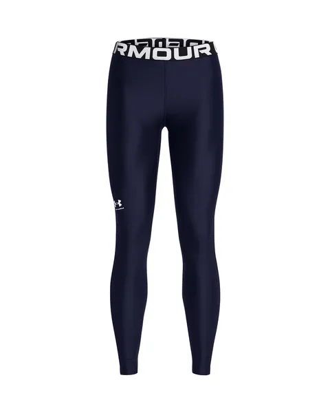 Under Armour Donna Heat Gear Legging, Leggins Sportivi traspirantu e ad Asciugatura Rapida, Pantaloni Palestra con Tessuto Elasticizzato in 4 direzioni,Midnight Navy/White,XL