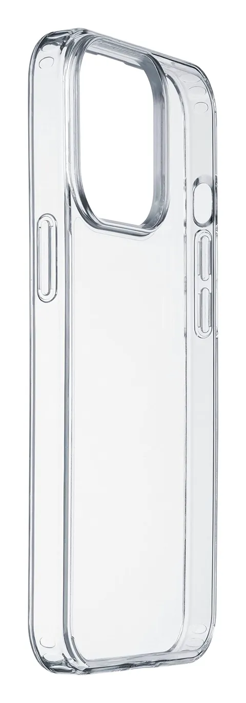 cellularline Clear Strong - iPhone 15 Pro Max - Custodia Rigida con Bordi Gomma